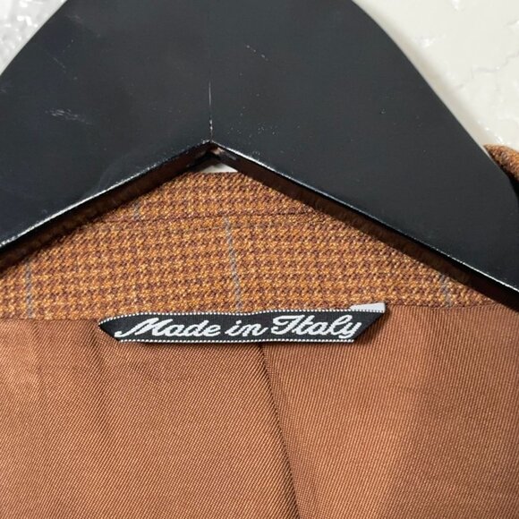 NH 1888 Italy Houndstooth Check 100% Wool Blazer 3 Button Men's Size 41R - Picture 7 of 12